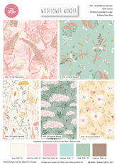 Lot de 5 Fat Quarters 100 % coton Wildflower Wonder de Craft Cotton Co., parfaits pour l'artisanat, le matelassage et la couture.